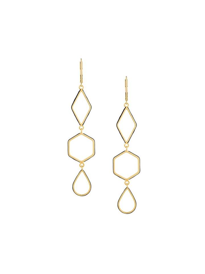 Isabel Marant Hanging Geometric Earrings, Women's, Metallic