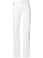Calvin Klein Jeans High Rise Taped Straight Leg Jeans - White