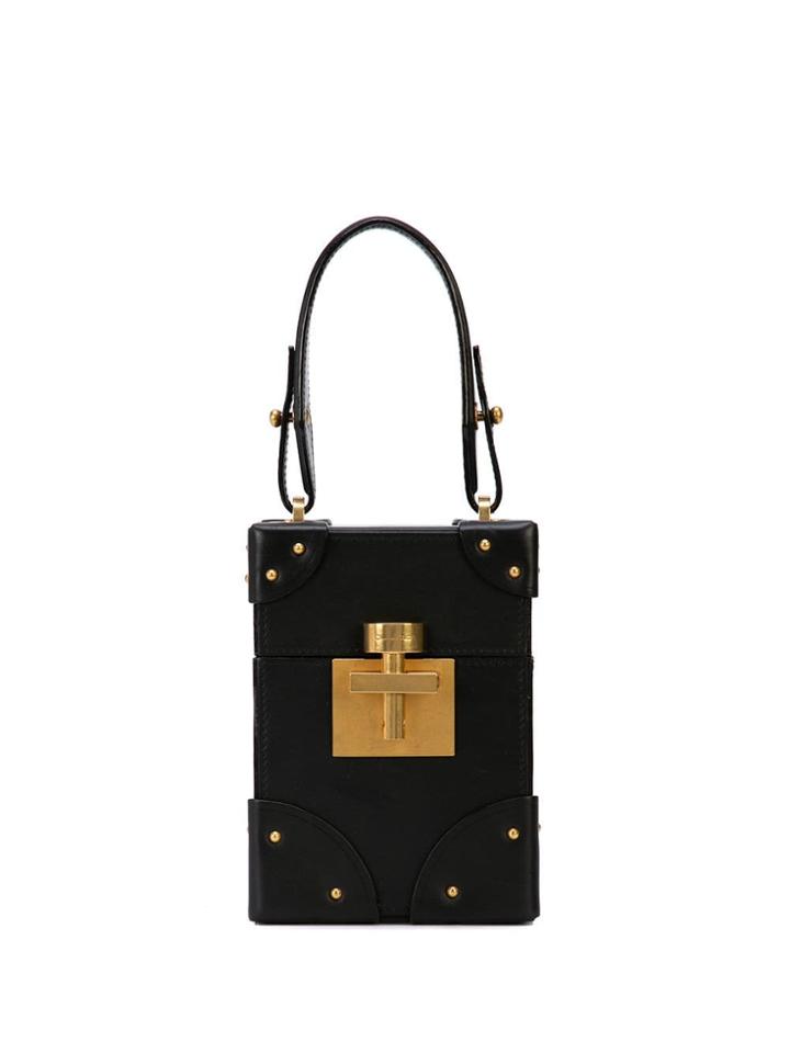 Oscar De La Renta Studded Box Bag - Black