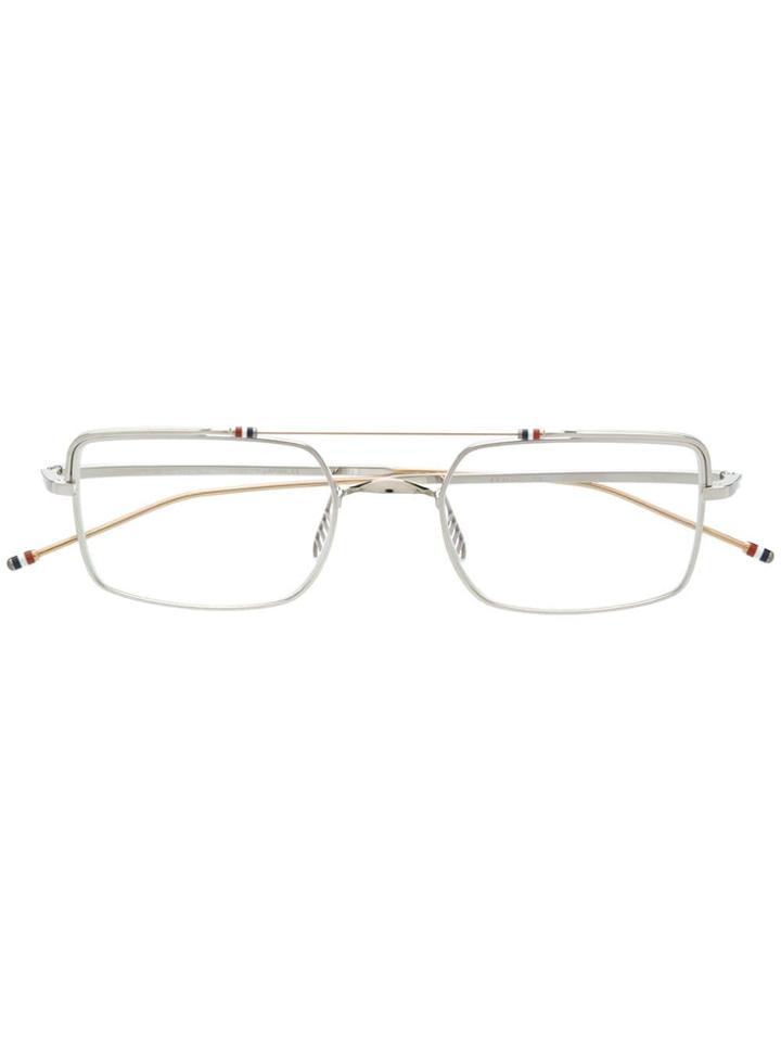 Thom Browne Eyewear Square-framed Glasses - Silver