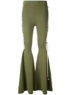 Puma - String Tie Flared Trousers - Women - Cotton/nylon/spandex/elastane - M, Green, Cotton/nylon/spandex/elastane