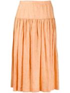 Valentino Pre-owned 1980's Flared Midi Skirt - Orange