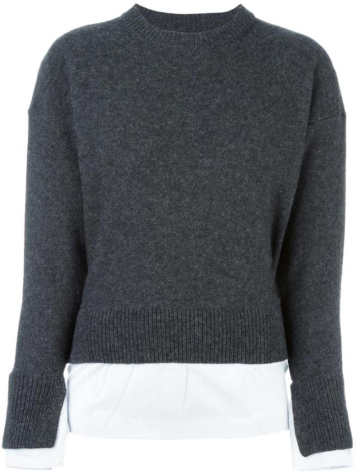 Joseph Crew Neck Jumper, Women's, Size: Small, Grey, Wool/cashmere/silk