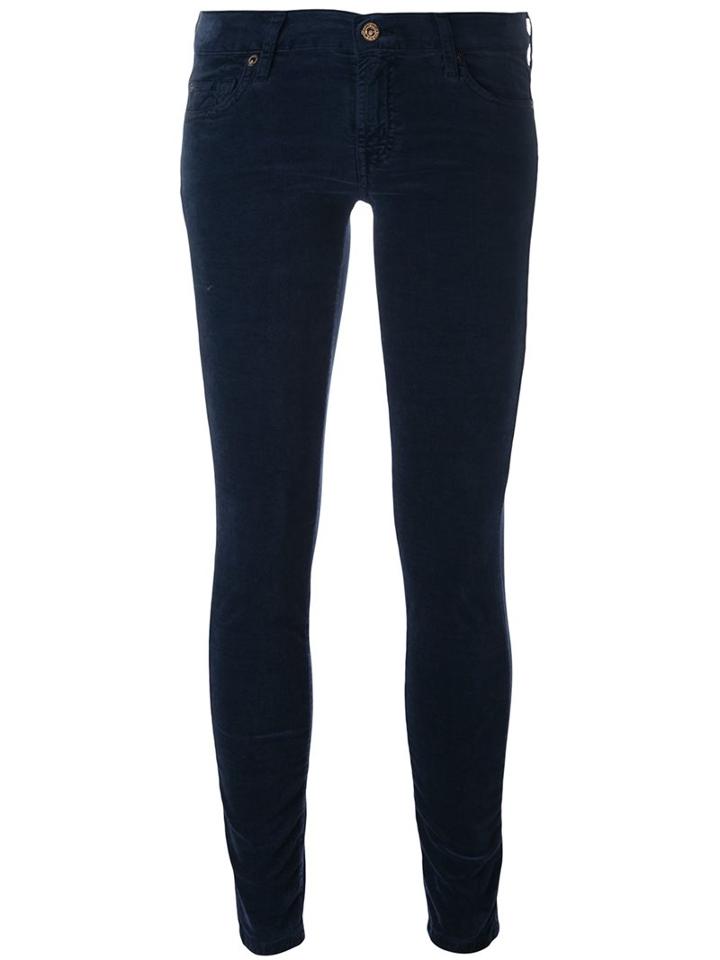 7 For All Mankind Super Skinny Trousers, Women's, Size: 27, Blue, Cotton/viscose/spandex/elastane