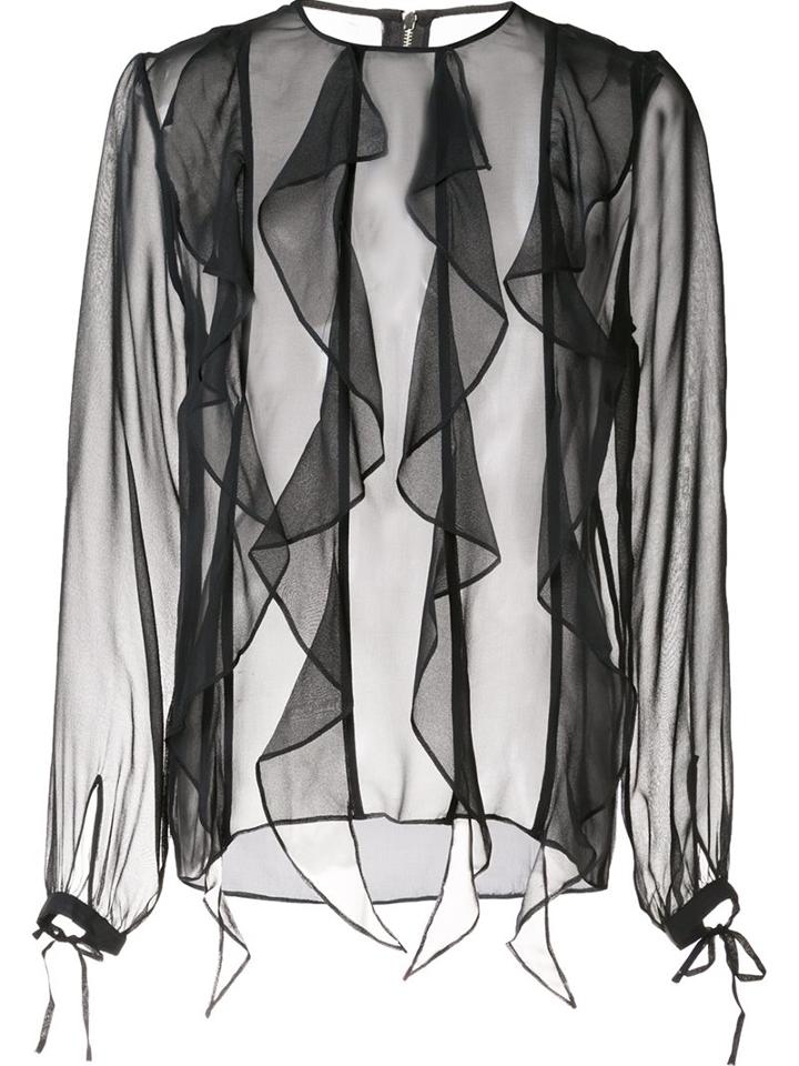 Thomas Wylde Silk 'enlighten' Blouse, Women's, Size: Large, Black, Silk