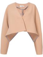 Dvf Diane Von Furstenberg Cropped Button-up Jacket - Brown
