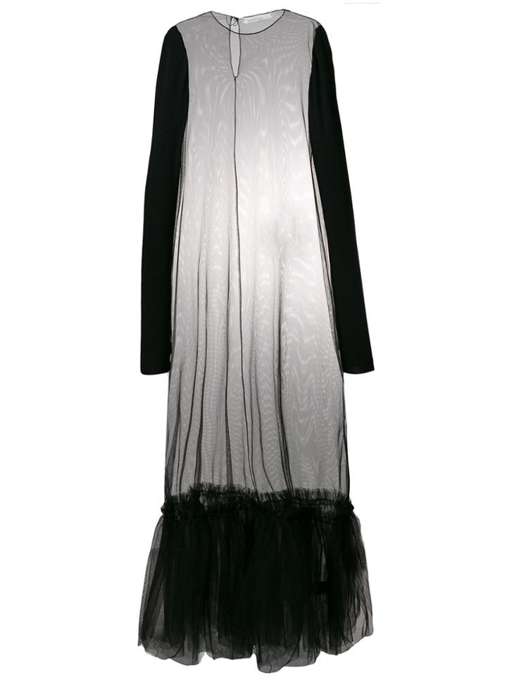 Nostra Santissima Sheer Overlay Dress - Black