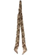 Nili Lotan Snakeskin Print Scarf - Brown