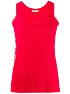 Emilio Pucci Panel Silk Tank Top - Red