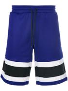 Palm Angels Logo Print Sweat Shorts - Black