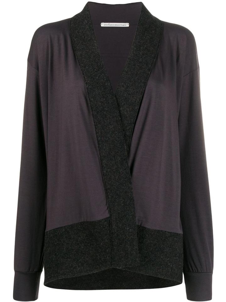 Stefano Mortari Wrap-style Cardigan - Grey