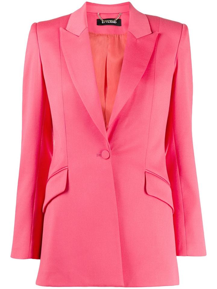 Styland Single Breasted Blazer - Pink