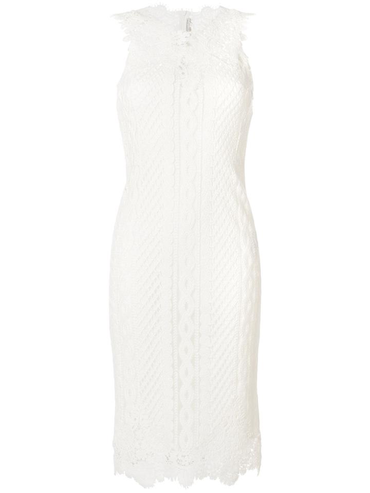 Ermanno Scervino Embroidered Fitted Dress - White