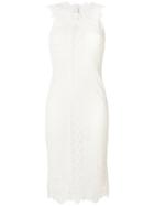 Ermanno Scervino Embroidered Fitted Dress - White