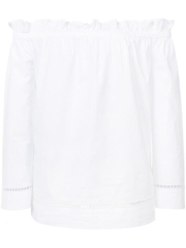 Trina Turk - Off-shoulder Broderie Smock - Women - Cotton/spandex/elastane - S, White, Cotton/spandex/elastane