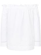 Trina Turk - Off-shoulder Broderie Smock - Women - Cotton/spandex/elastane - S, White, Cotton/spandex/elastane