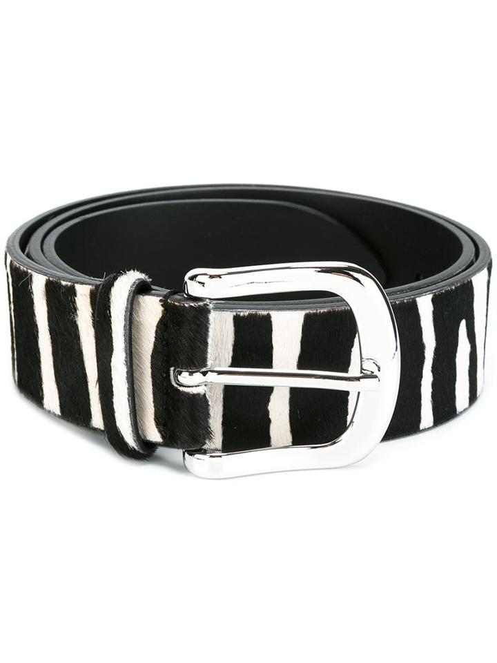 Isabel Marant 'zap' Belt, Women's, Size: Small, Black, Calf Leather/calf Hair