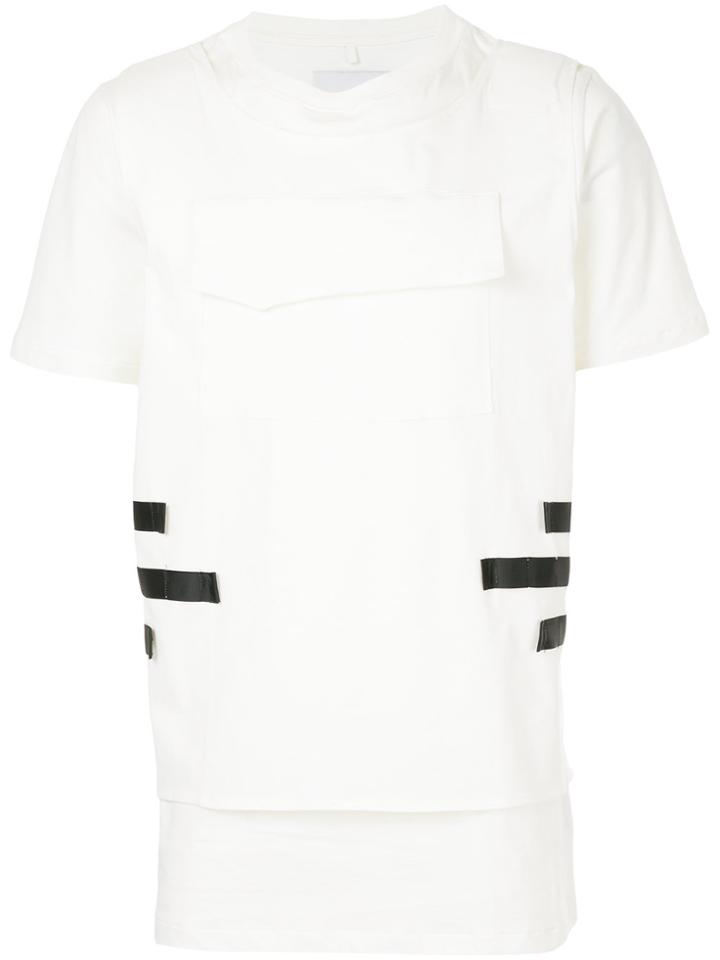 Matthew Miller Contrast Stripe Detail T-shirt - White
