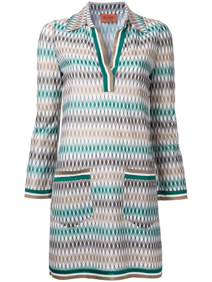 Missoni Geometric Pattern Dress, Women's, Size: 42, Viscose