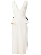 Tome 'stretch V-neck Peplum' Dress - White