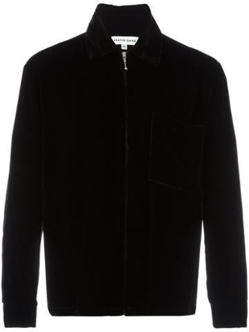 Proper Gang Velvet Shirt Jacket, Men's, Size: Medium, Black, Silk/rayon