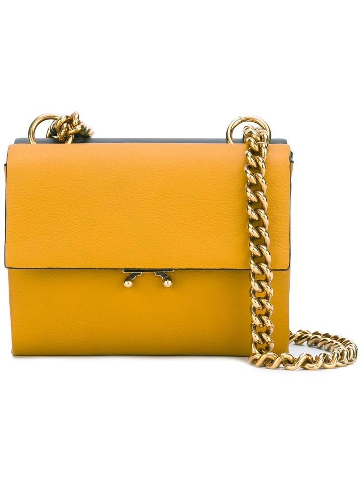 Marni Two Tone Crossbody Bag, Women's, Yellow/orange