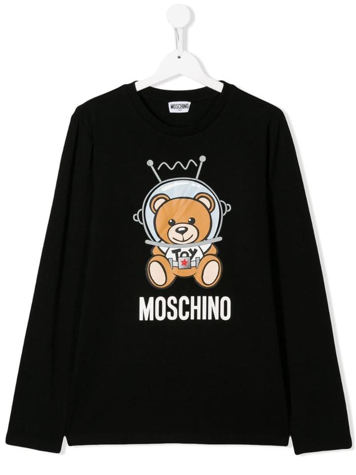Moschino Kids Teddy Bear Astronaut Top - Black