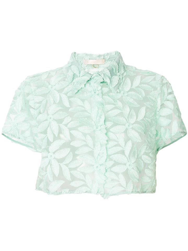 Mantu Floral Lace Blouse - Green