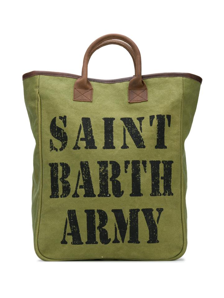 Mc2 Saint Barth Kids Teen Printed Beach Bag - Green