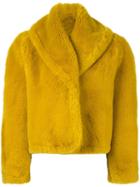 Jean Paul Gaultier Vintage Faux Fur Jacket, Women's, Size: 40, Yellow/orange