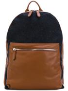 Eleventy Contrast Pocket Backpack - Brown