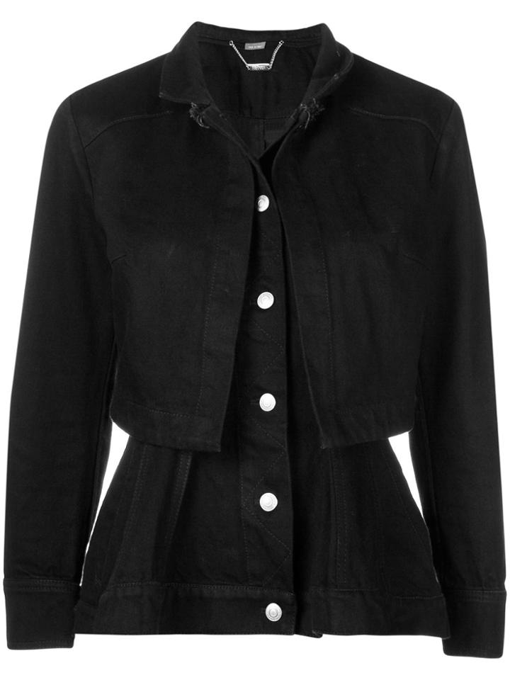 Alexander Mcqueen Flared Buttoned Up Jacket - Black
