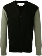 Marni Poplin Sleeve Cardigan, Men's, Size: 46, Green, Cotton