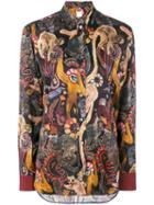 Paul Smith - Monkey Print Shirt - Women - Silk/polyamide/acetate/viscose - 40, Black, Silk/polyamide/acetate/viscose