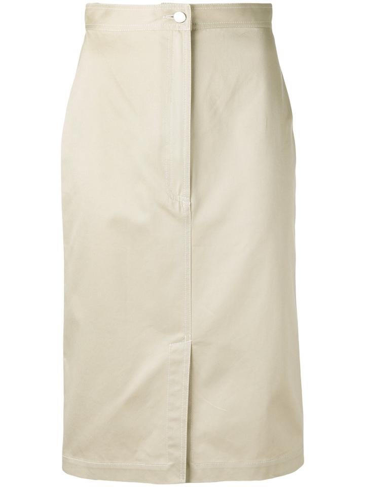 Ter Et Bantine - Button-up Skirt - Women - Cotton - 42, Nude/neutrals, Cotton