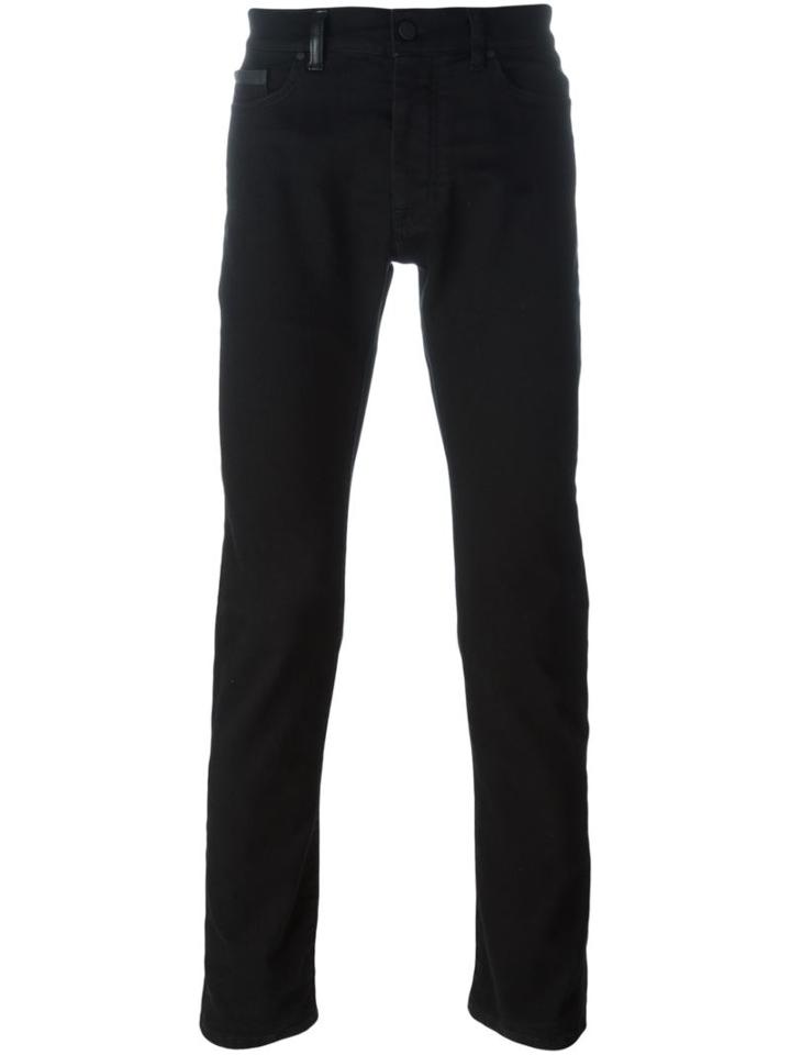 Marcelo Burlon County Of Milan Slim Fit Jeans, Men's, Size: 31, Black, Polyester/cotton/spandex/elastane