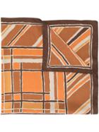 Jejia Abstract Print Scarf - Brown