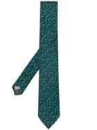 Canali Floral Print Tie - Green