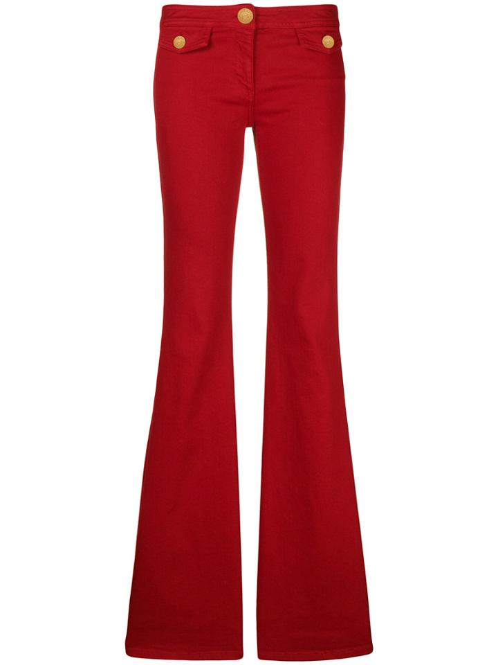 Balmain Wide-leg Jeans - Red
