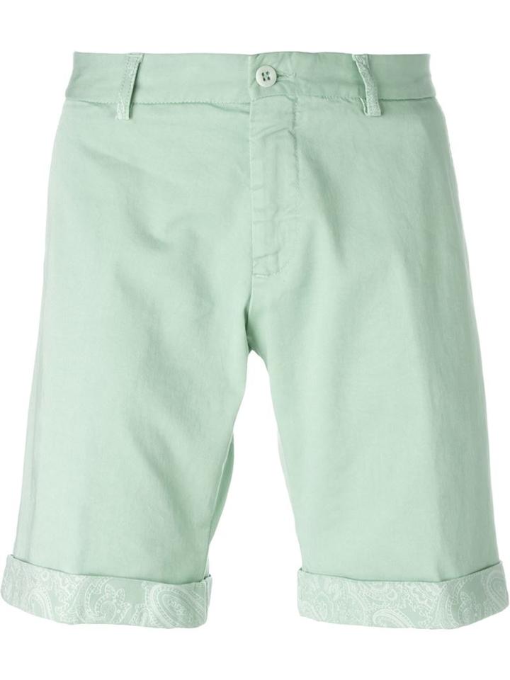 Etro Paisley Trim Chino Shorts