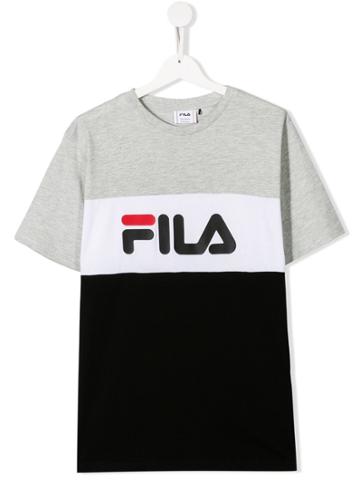 Fila Kids Teen Colourblock Logo T-shirt - Black
