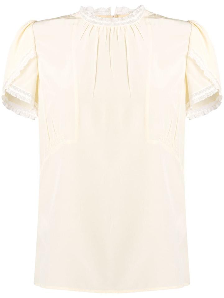 Miu Miu Crepe De Chine Top - White