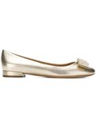 Salvatore Ferragamo Varina Ballerina Pumps - Metallic