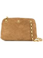 Chanel Vintage V Stitch Chain Shoulder Bag - Brown