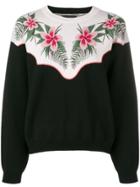 Alanui Floral Embroidered Sweater - Black