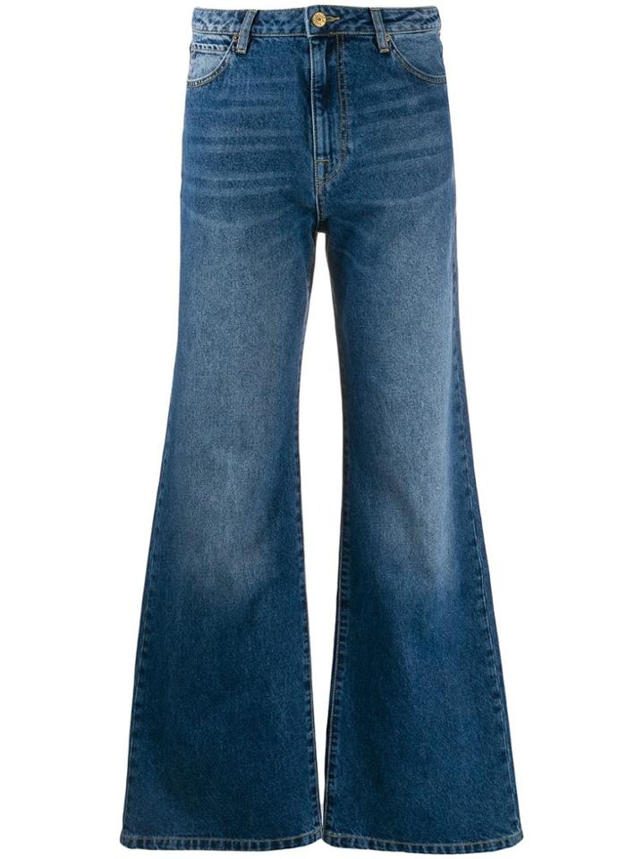 Essentiel Antwerp Thunderbird Mid-rise Wide-leg Jeans - Blue