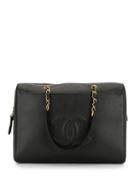 Chanel Pre-owned Cc Stitch Chain Shoulder Bag - Black