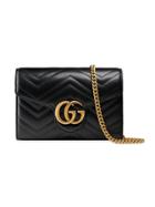 Gucci Black Gg Marmont Matelassé Mini Bag