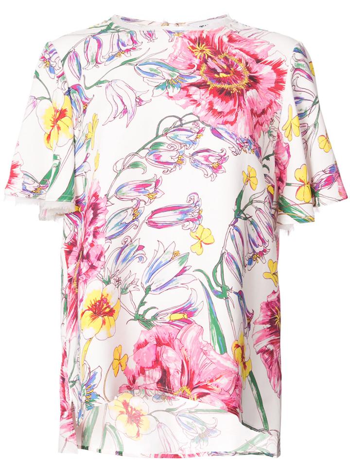 Prabal Gurung Floral Print Blouse - White