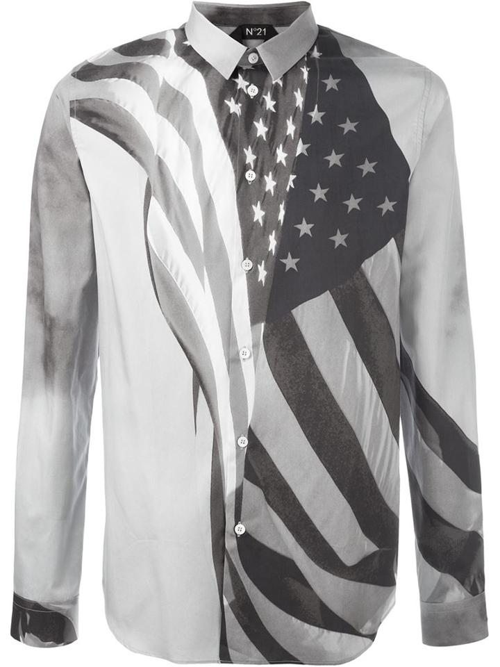 No21 Flag Print Shirt